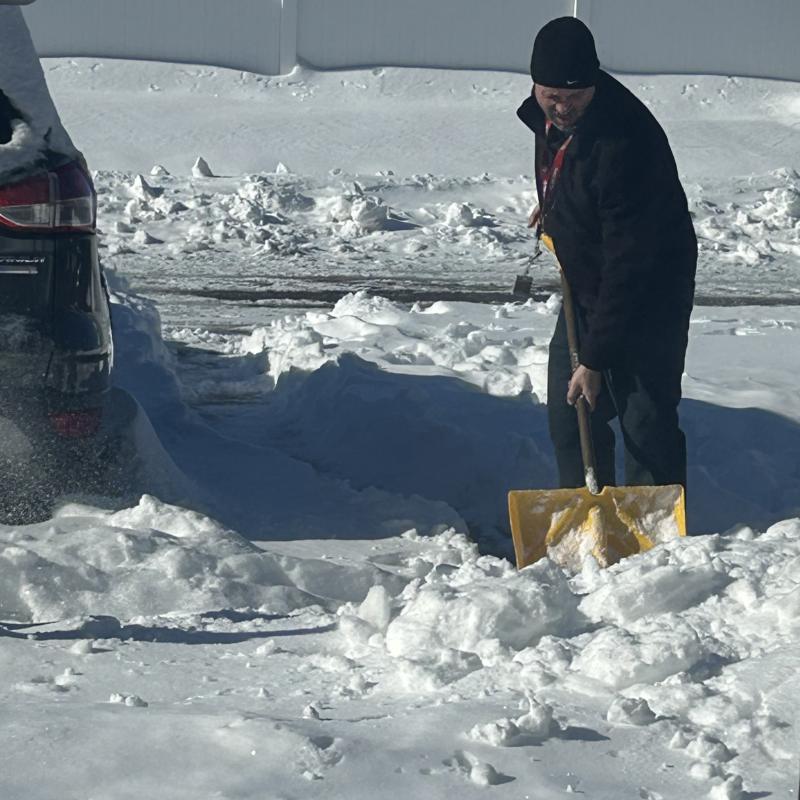 Darren Camper, PTA, clears a path to help a patient get out safely for a future appointment. SUBMITTED PHOTOS